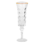 Champagneglas 100 ml transparant met gouden rand