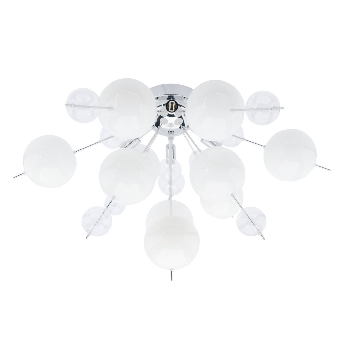 Plafondlamp Explosie Wit Metaal Glas G9 Ø57 Cm Eetkamer