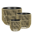 Bloempot set groen 3 stuks Ø22-36 cm plastic
