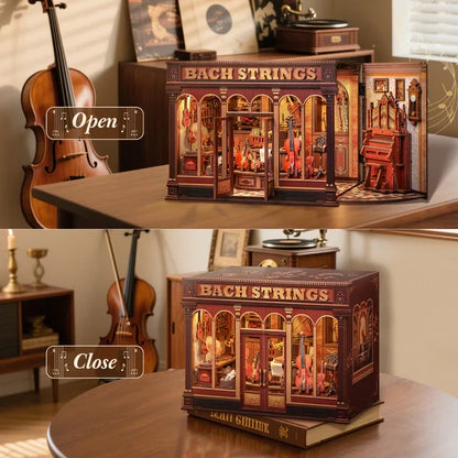 3D DIY huisje Bach String 21x13x17cm hout