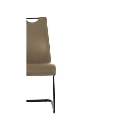 Sledestoelen set van 2 kunstleer zwart