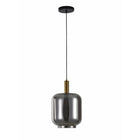 Hanglamp 1 bol smoke glas met gouden details