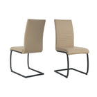 Stoelenset 2 stuks kunstleer sledeframe