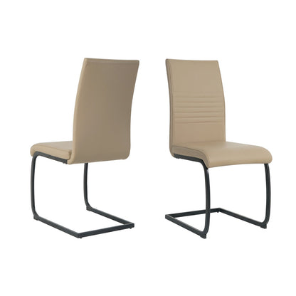 Stoelenset 2 stuks kunstleer sledeframe