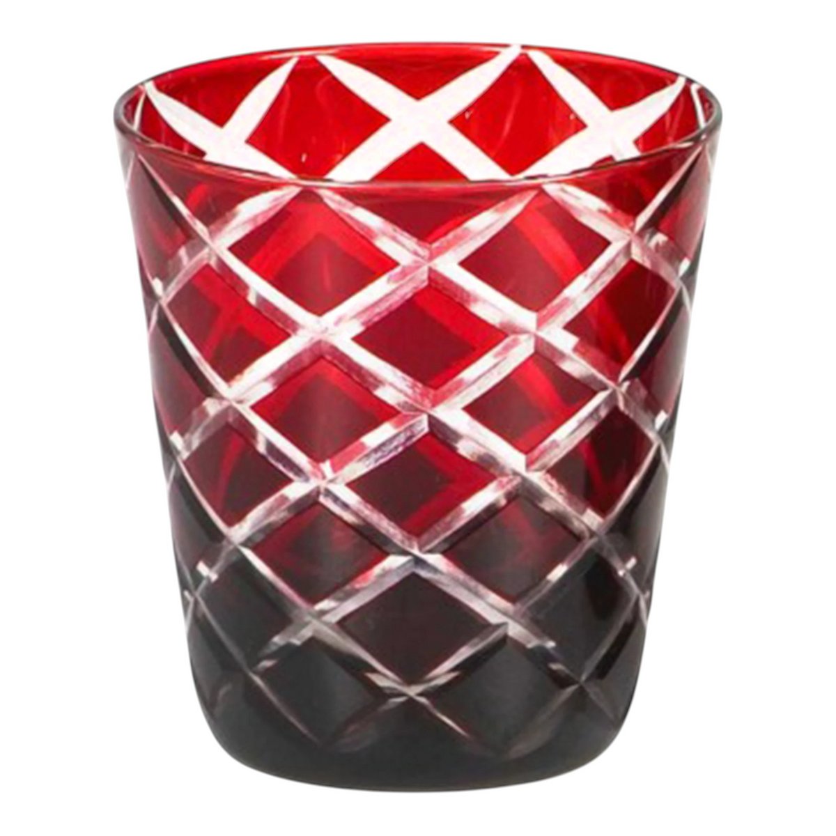 Mok Dio set van 4 blauw rood glas 0,23L