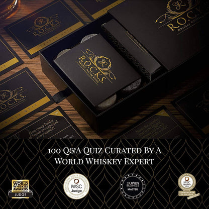Whisky quiz giftset met whisky stenen