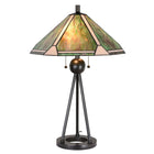Tafellamp Tiffany Ø 50x73 cm groen bruin metaal