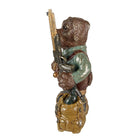 Statue Dog 20x13x32 cm Brown Green Polyresin