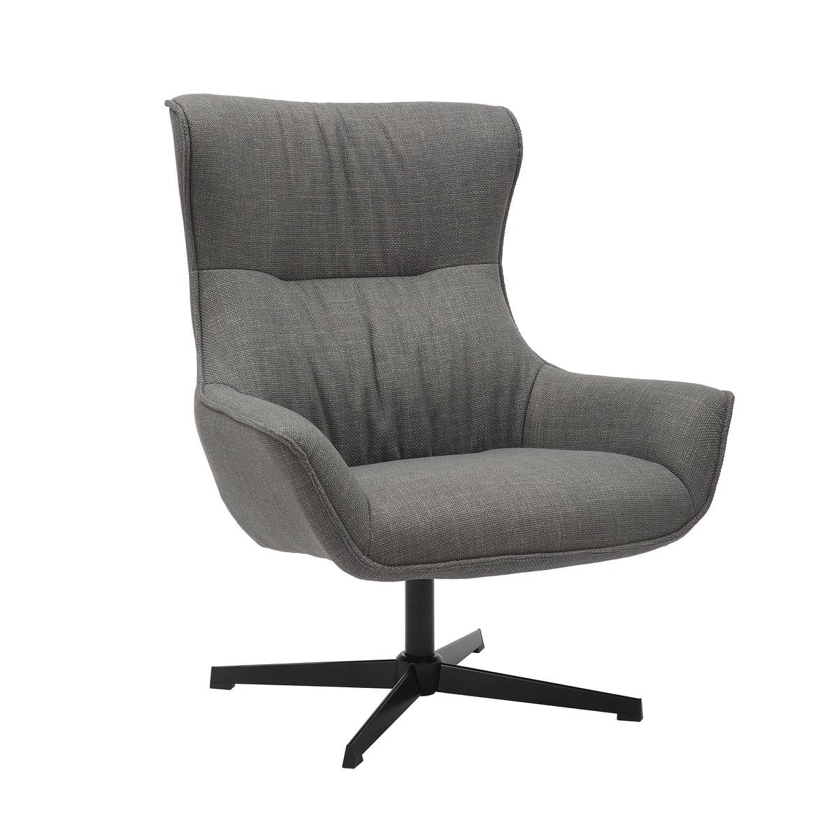 Fauteuil Structuurstof Grijs Met Draaifunctie Comfortabel
