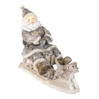 Kerstman beeld 24x8x16 cm grijs kunststof