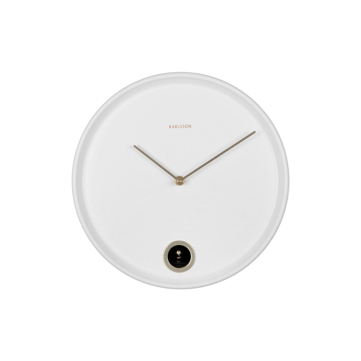 Wandklok 30 cm wit ijzer