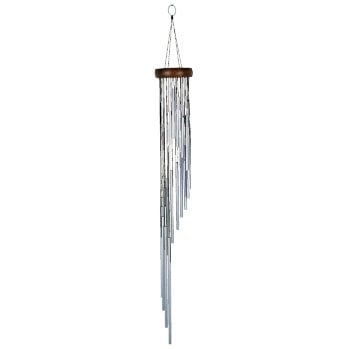 Windgong spiraal 89 cm zilver