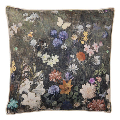 Sierkussen 45x45 cm groen bloemen