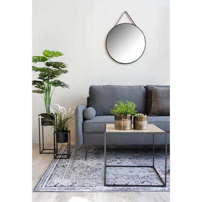 Spiegel rond Ø38 cm staal zwart
