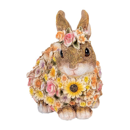 Decoratie Beeld Konijn 19x12x18 cm Beige Kunststof