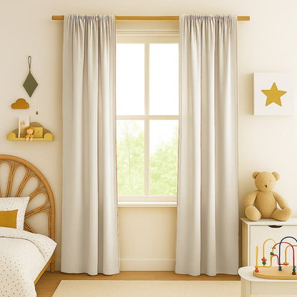 Witte biologische katoenen gaasgordijnen