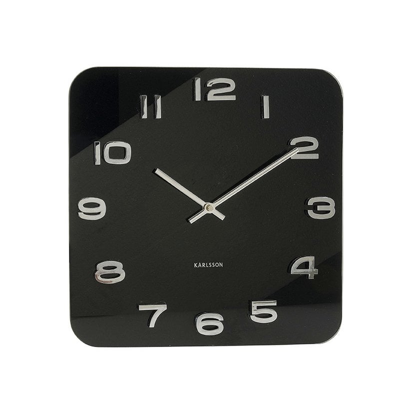 Wandklok vierkant retro