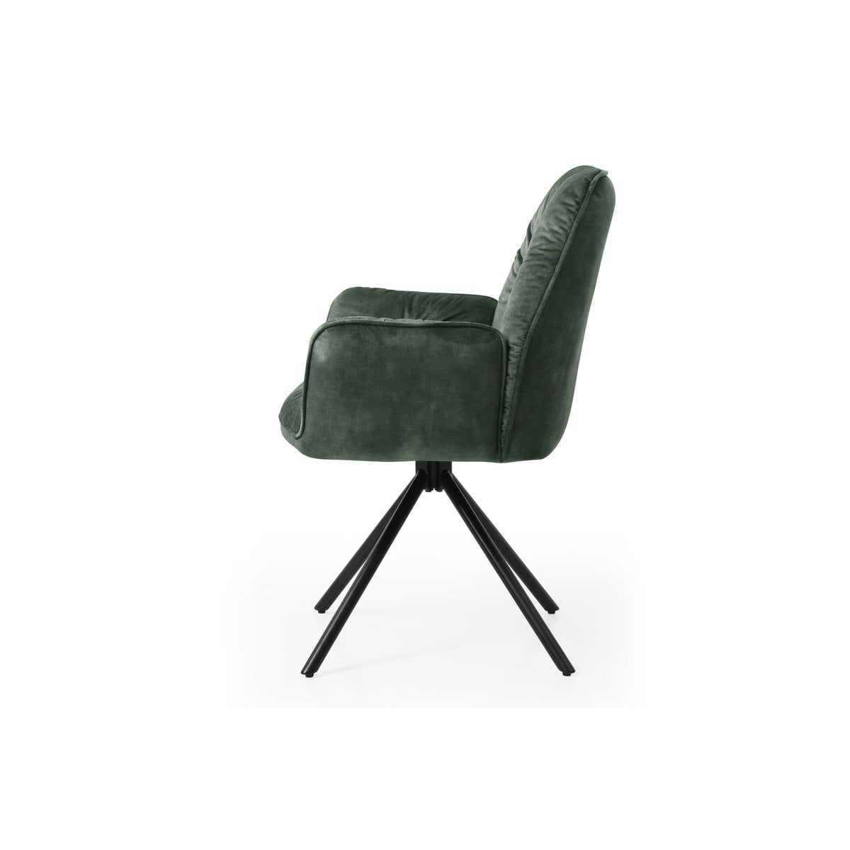 Armchair with 360° swivel function, dark green