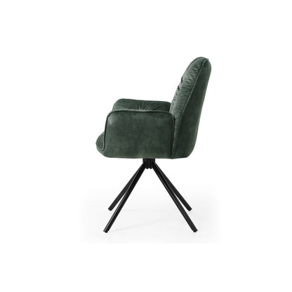 Armchair with 360° swivel function, dark green