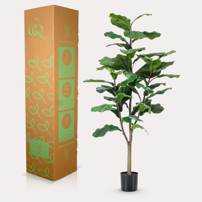 Kunstplant Ficus Lyrata 120 cm groen