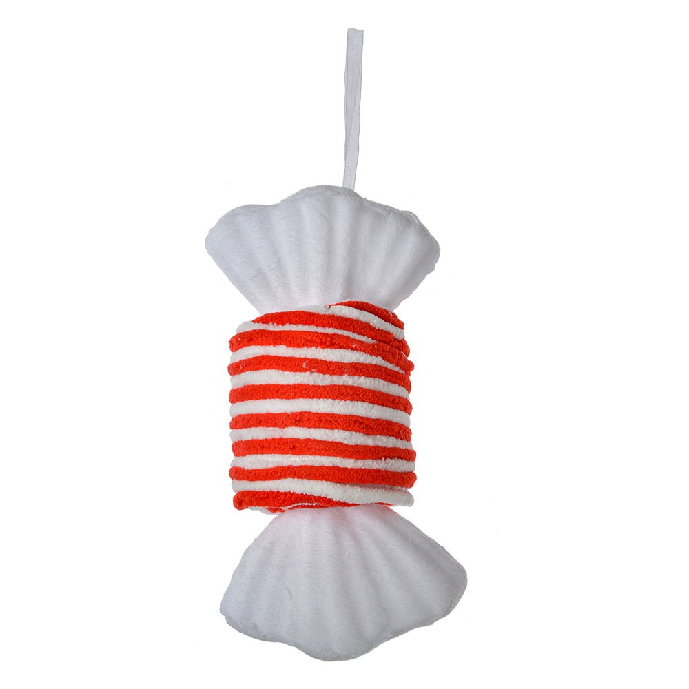 Kersthanger snoep 11x8x20 cm wit rood