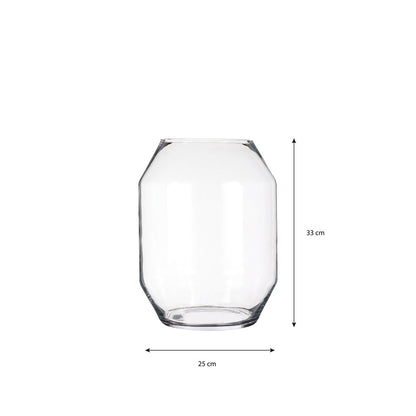 Vaas glas transparant 33x25 cm