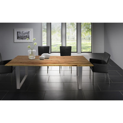 Eettafel 240x100 cm natuurlijk acacia 56 mm
