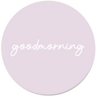 Wall circle good morning pink