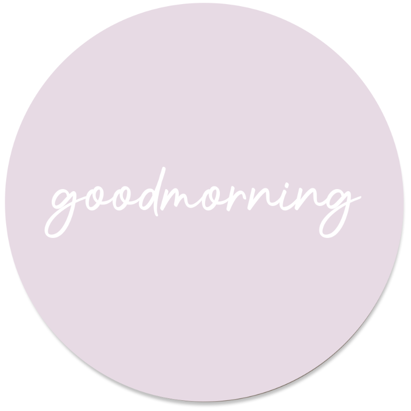 Wall circle good morning pink