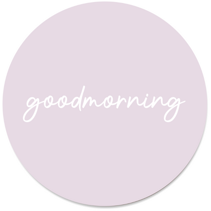 Wall circle good morning pink