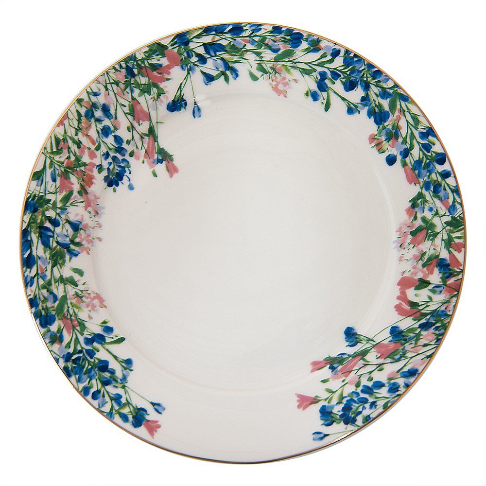 Ontbijtbord Ø 21 cm BLAUW WHET PORSELEIN BOOMEN BORD