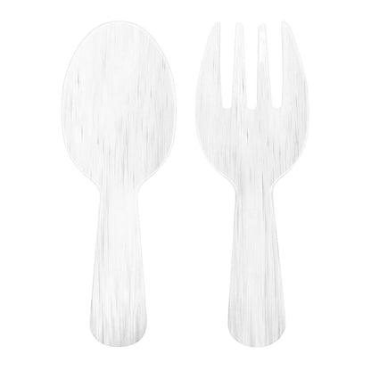 Salade bestek 27x9.5x1 cm melamine wit