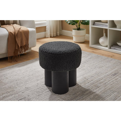 Pouf Ø 50 cm black/grey