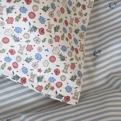 Baby beddengoed 70x100 cm satijnkatoen stripe-anchor