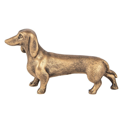 Decoratie Beeld Hond 14x4x8 cm Bruin Kunststof