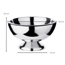 Champagnekoeler 43 cm zilver aluminium