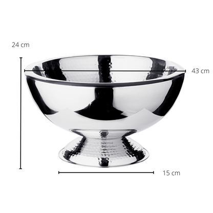 Champagnekoeler Ø 43 cm zilver aluminium