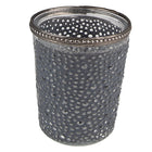 Theelichthouder glas Ø 6x7 cm grijs