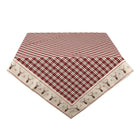 Tafelkleed 150x150 cm katoen ruit hert rood beige