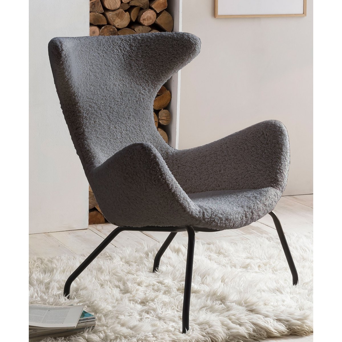 Relax Fauteuil Teddybont Grijs met Scandinavisch Design