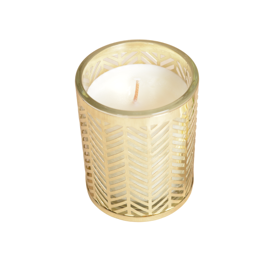 Geurlampje vanille goud 8x7,5 cm