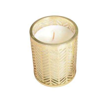 Geurlampje vanille goud 8x7,5 cm