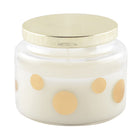 Geurkaars glas goud 11.5x11.5x13.3 cm salie