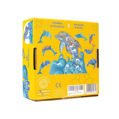 Logica Giochi Wooden Mandala Puzzle Dolphin, 28.4x26 cm