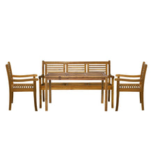 Akazienhout Vierdelige Buiten Zitgroep Met Tuinstoelen