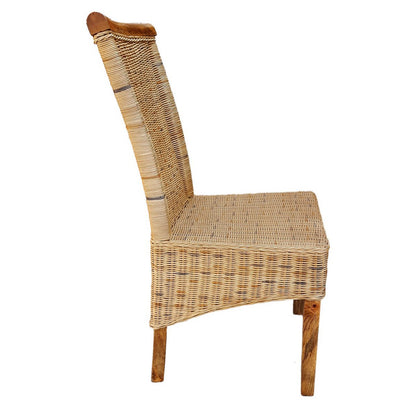 Eetkamerstoelen Set Van 4 Rotan Tabacco Stoel Duurzaam
