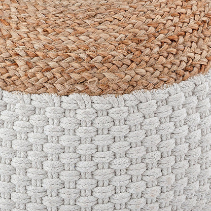 Jute Poef 50x50 Cm Decoratieve Moderne Kruk Voor Interieur