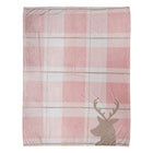 Plaid 130x170 cm roze wit polyester