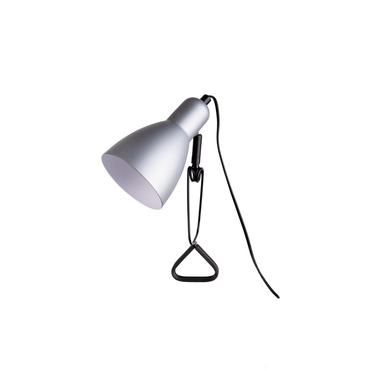 Klemtafellamp Mara zilver metaal 28 cm