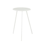 Seatle Side Table Outdoor Metal White H58 Cm Diameter 38 Cm